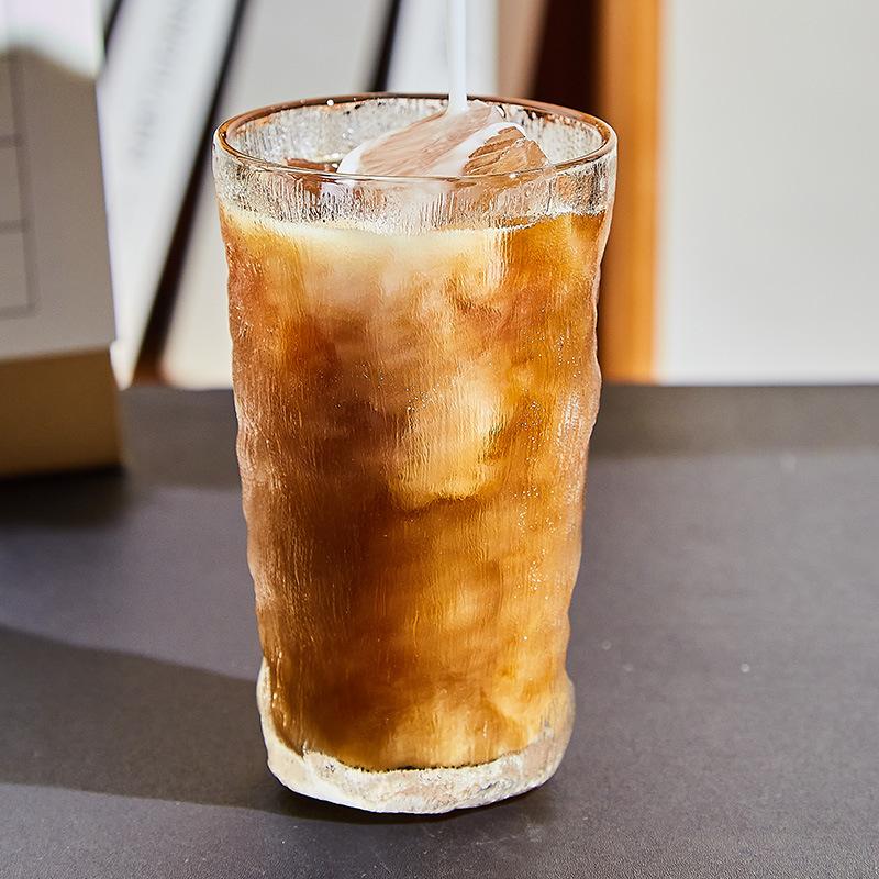 Coffee Cup Glacier Pattern Glass Household High-value Cup Water Cup Summer Juice Cup Beer Cup