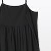MUJI Damen Stark Gedrehtes Voile-Korsettkleid, Schwarz, Größe S, BC2LNA5S