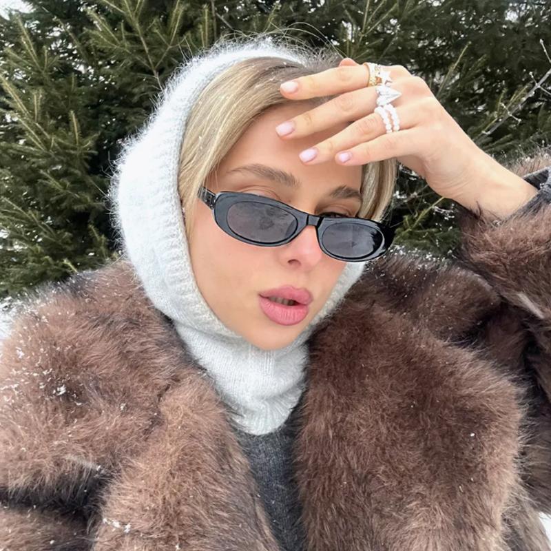 4pcs Retro Small Frame Oval Women Sunglasses Trendy Colorful Cat Eye Sun Glasses For Female Casual Shades Eyewear UV400