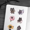 50 Stück Wasserdichte Niedliche Kätzchen Aufkleber Cartoon Lustige Meme Aufkleber Kawaii Schwarze Katze Aufkleber Skateboard