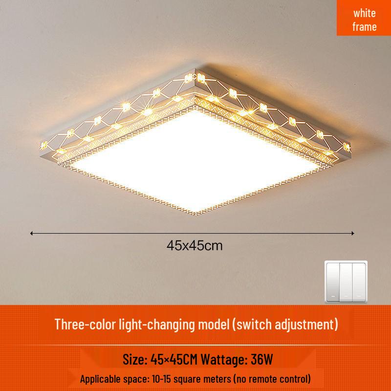 LED Ceiling Light: Simple, Atmospheric Round Fixture for Living Room, Dining Room, Study, and Bedroom.
