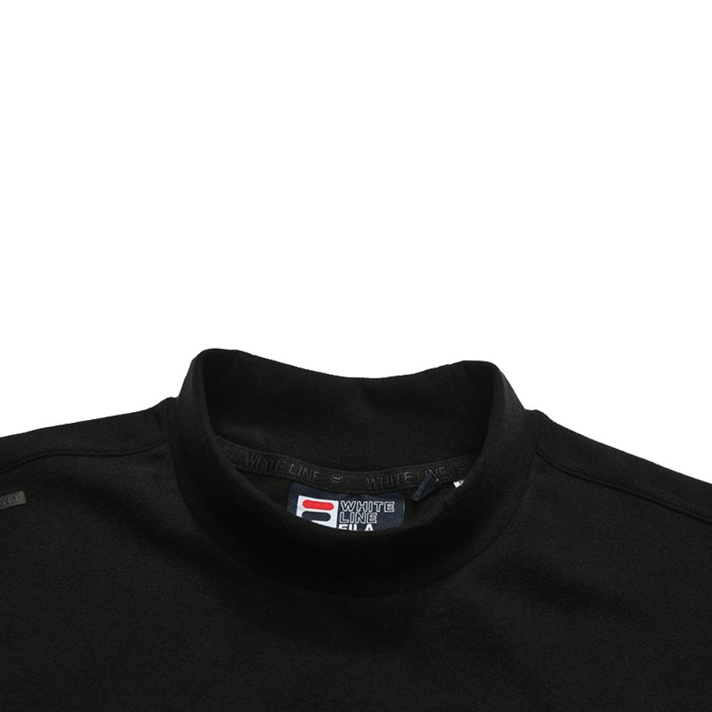 Fila White Minimalist Fashion Casual Versatile Quality Knitted Long Sleeve T-Shirt Men Tops Black F11M543214FBK