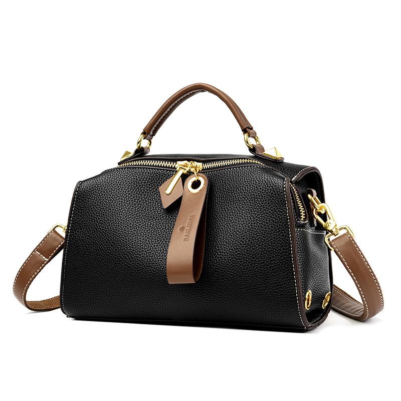 

Women s bag new fashionable retro women s portable oblique span shoulder large capacity women s bag simple pillow bag чёрный