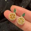Environmentally Friendly, Fresh And Sweet Lemon Earrings, Fashionable And Versatile, Niche Design Earrings With A High-End Feel