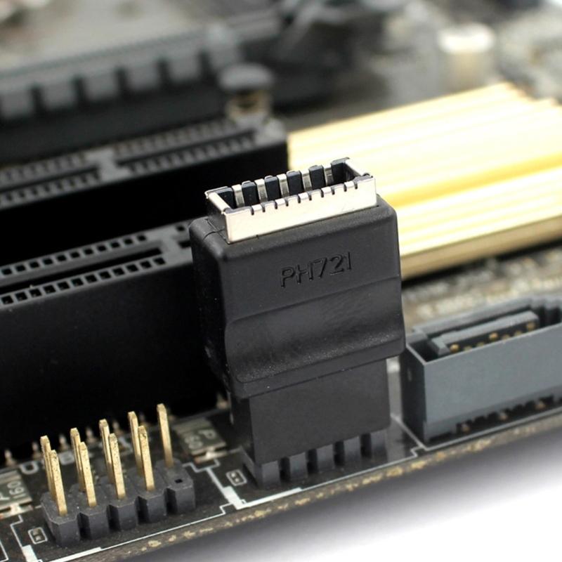 USB 2.0 9Pin to Type Header Adapter Front Panel Connectors Motherboard USB 9Pin to Type for Desktop Motherboard