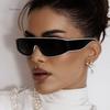 Retro Fashion Punk Cat Eye Sunglasses Women  Cool Luxury Brand Plastic Unisex Sun Glasses Black White Designer Shades Uv400