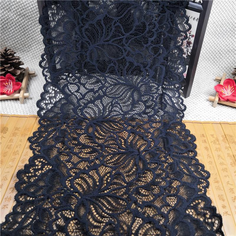 Width 20cm Beautiful Hot Selling Elastic Lace Fabric Elastic Lace for Underwear