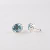 Sky Blue Topaz Gemstone 925 Sterling Silver Jewelry Handmade Stud Earrings 0.5" EE-178-15