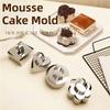 4Pcs DIY Baking Dessert Food Molds with Pushers Reusable Mousse Mold  Baking Mousse Desserts