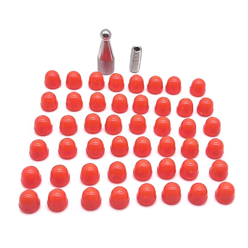 48Pcs Rubber Tips For Paintless Dent Repair Hammer And Tips for Hook and Car Dent Repair Rod Removal Tips