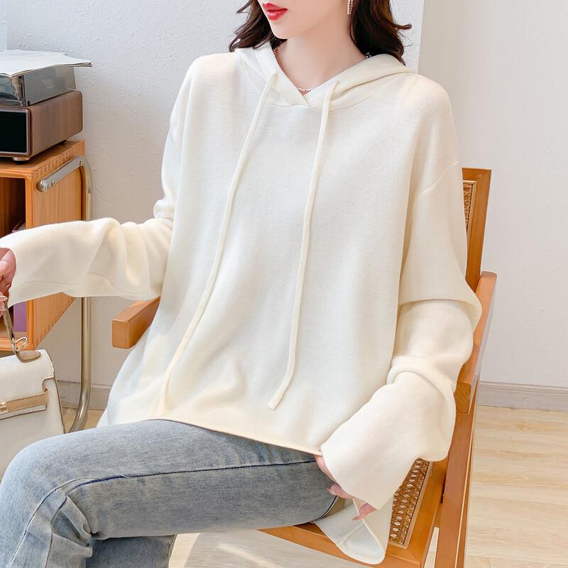 Felpa con cappuccio da donna MOKANA, elegante, a maniche lunghe, MKNJD3481