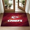 Kansas City Chiefs Design Crystal Velvet Rug Soft Decorative Mat for Bedroom Entrance