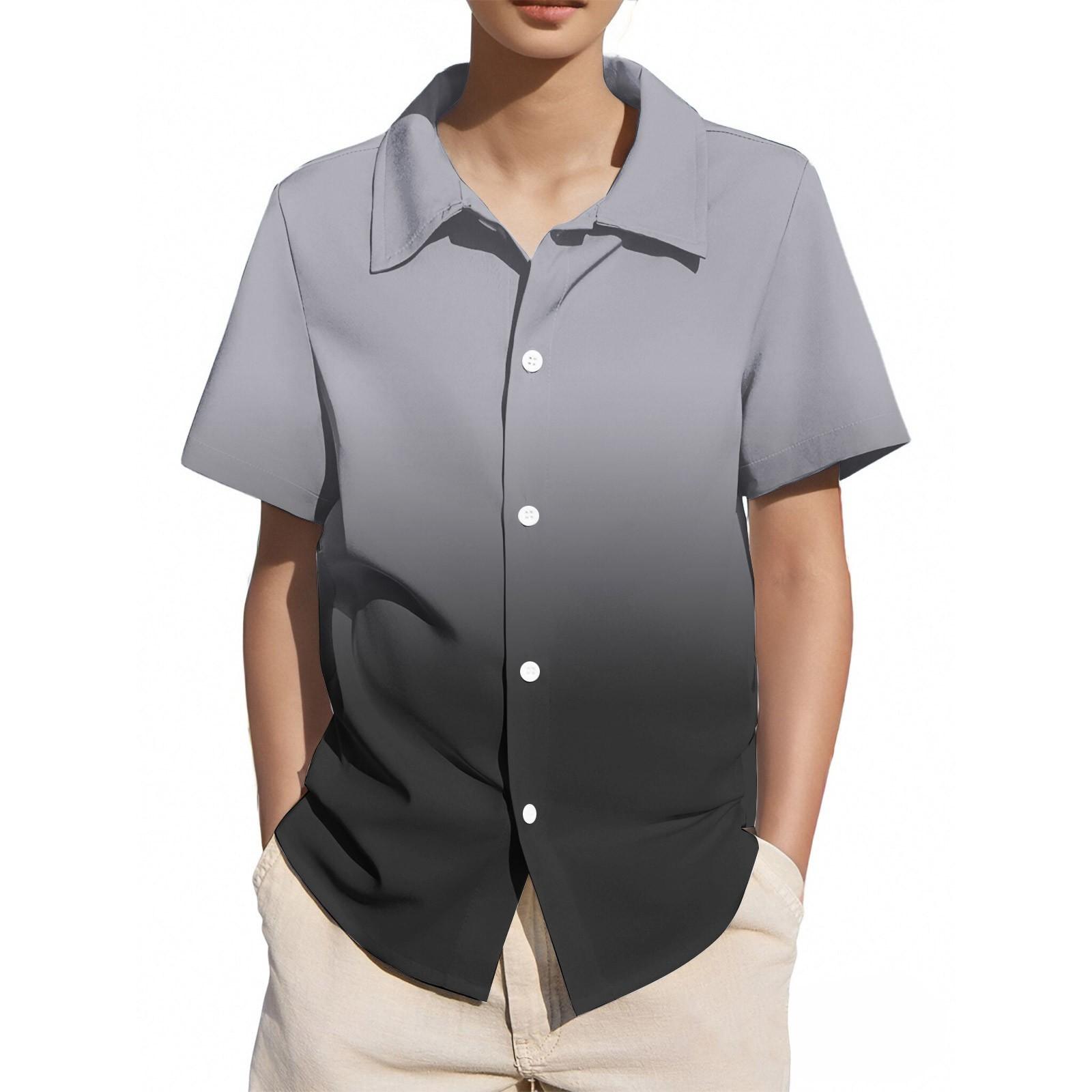 Детская рубашка для мальчиков, однотонная рубашка с градиентным верхом 120