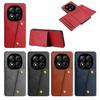 Vintage Leather Card Holder Phone Case for Xiaomi Redmi Note 14 Pro+,14 Pro 5G 4G,POCO X7 5G Card Pockets Dual Snap Buttons Flip Wallet Shell