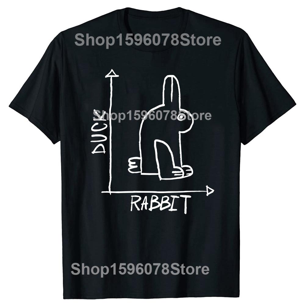 Funny Science Nerd Duck or Rabbit Physics Math Geek Tshirts Men Women Casual Tshirt 100 Cotton Loose Oversized T Shirt Summer