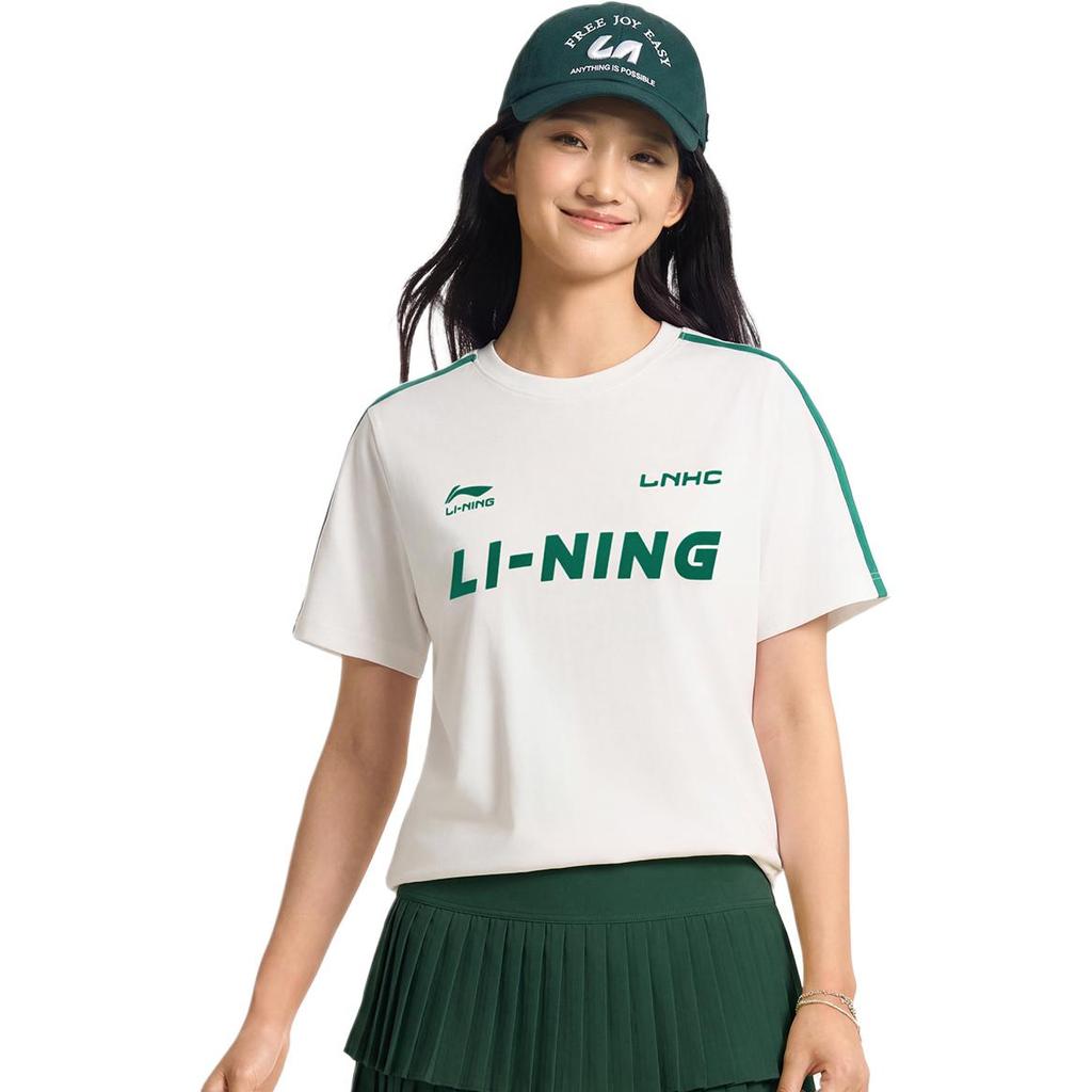 Li-Ning Loose Fit Round Neck Quick Dry Cool Antibacterial T-Shirt Women Tops AHSWC34-4