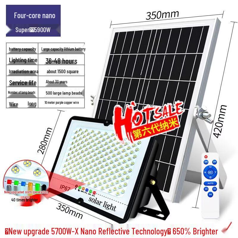 Super Bright 5700W Solar Outdoor LED Light