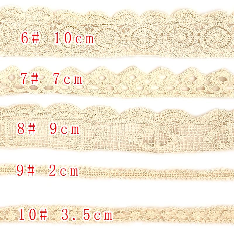 

Грубая хлопковая нить Вышивка Ажурное кружево Кружево Абрикосовый Вышивка Одежда Юбка Аксессуары Хлопковая кромка DIY Аксессуары 9#