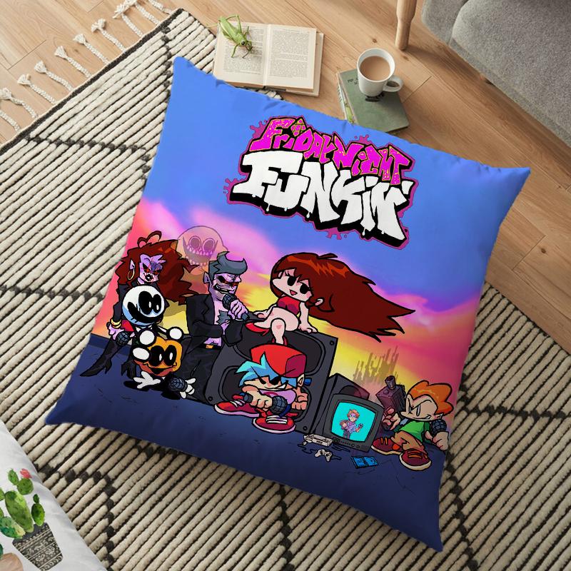Friday Night Funkin Cushion Pillow Case Whitty Boyfriend Pillow Cover Lemon Demon Monster Living Room Decorative Pillow Kids Gift 45cm