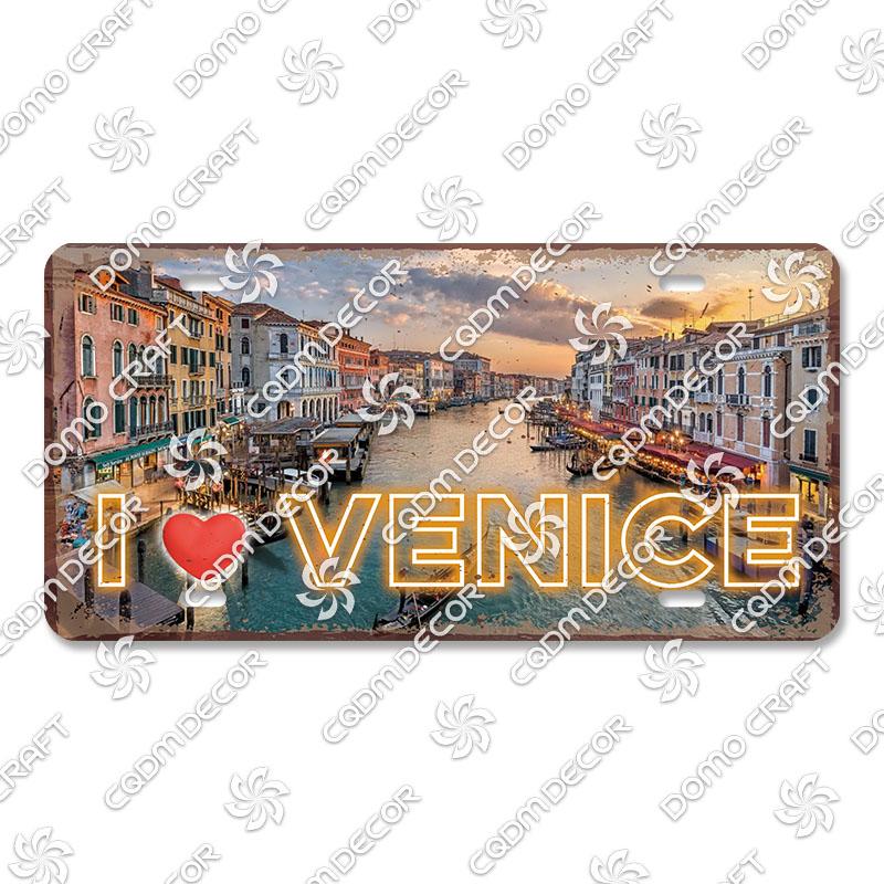 National Tourist City Plaques Metal Plate London Hawaii Venice Retro Metal Tin Signs Wall Decor Garage Car Club Living Room Home
