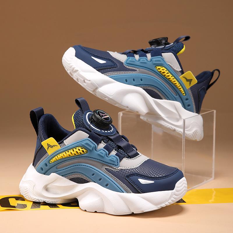 Boys' shoes 2025 autumn new children's sports mesh shoes comfortable and breathable middle and older children's running shoes tide