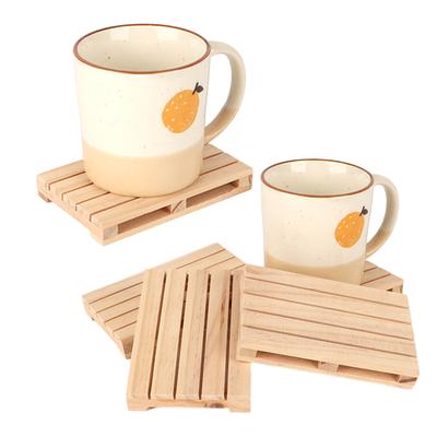 Pallet Coaster Sturdy Construction Natural Wood Whiskey Cocktail Drinks Pallet Desktop Ornament for Home
