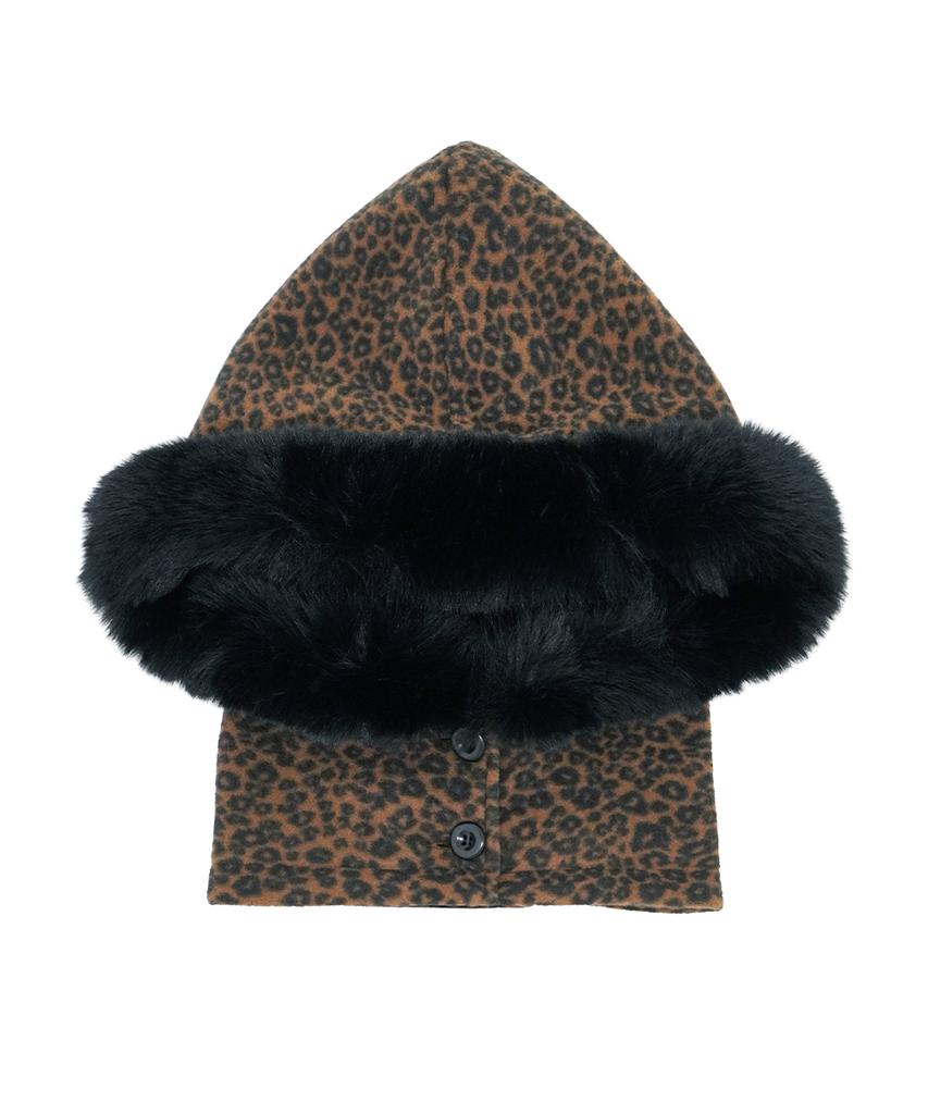 HETIT Fur Trim Balaclava (Leopard)
