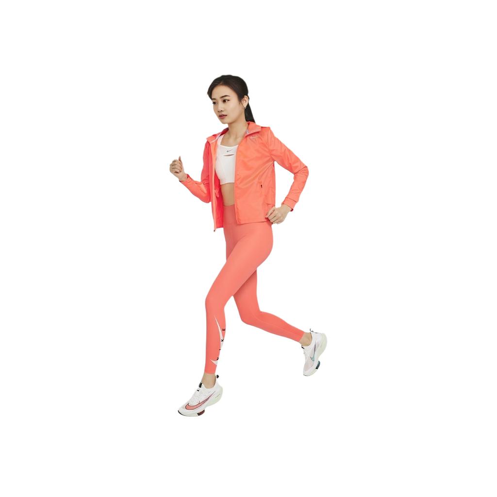 Nike Essential Running Hooded Jacket Women Jackets Bright-Orange CU3218-854
