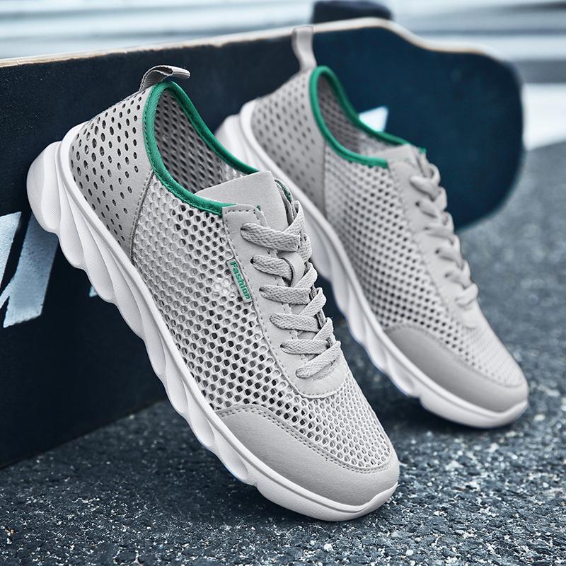 Hot Selling Summer Mesh Breathable Sports Shoes Simple and Versatile Solid Color Casual Shoes Outdoor Odor Proof Running Shoes