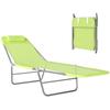Single Folding Sun Lounger Green