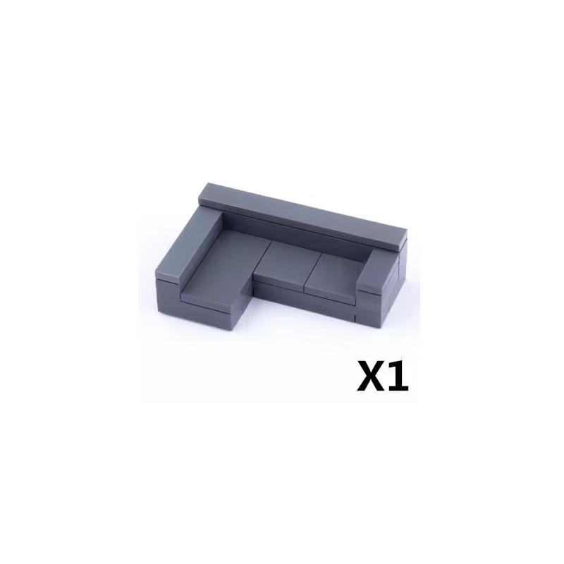 MOC City Stavebnice Scéna Doplňky Nábytek Postel Toaleta Vana Piano TV Pohovka Odpadkový koš Kuchyňské spotřebiče Cihlová hračka S14