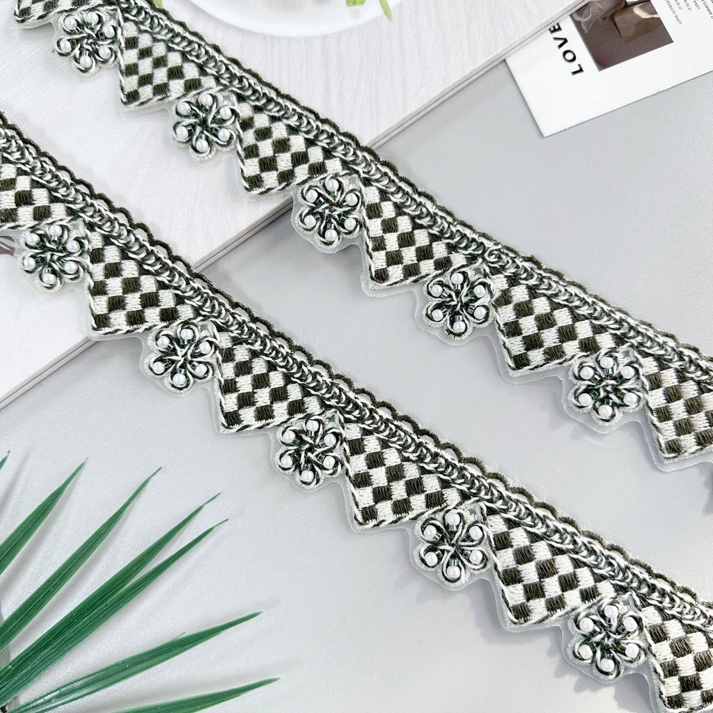 3.5Cm Wave Line Bead Embroidery Flower Decoration Barcode Clothing Window Accessories Home Luggage Accessories Lace Accessories