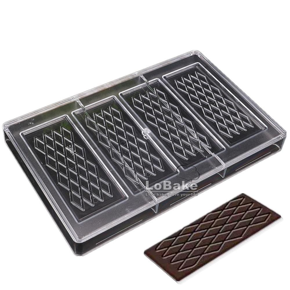 Big Size Rectangle Cube Water Flow Design Check Shape Chocolate Mold Candy Fondant Sugarcraft Molds DIY Bakery Gadgets