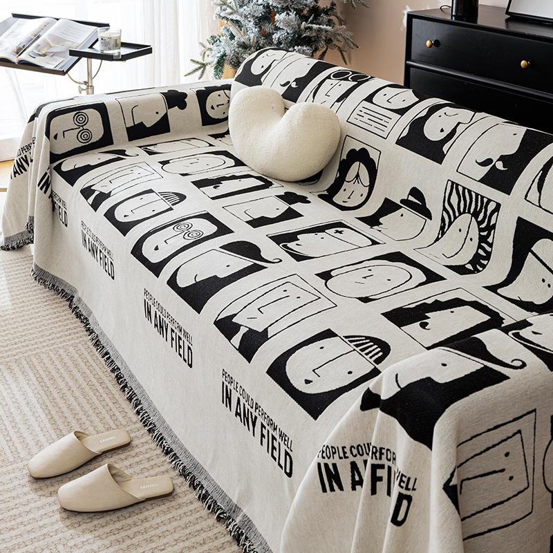 

Американский мультяшный чехол для дивана Полностью тканевый чехол для дивана из шенилла Универсальный чехол Четыре сезона Универсальный Высококачественный чехол для дивана 180*130cm