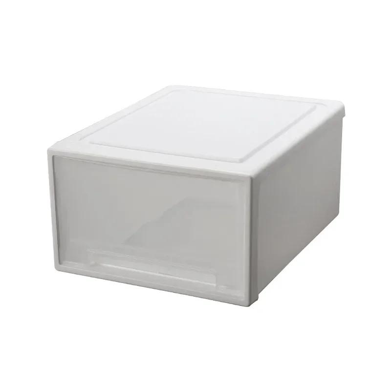 Drawer Slid Storage Box Large Stackable Clothes Storage Container Plastic Clear Underwear Quilt Cabinet Holder Closet Organizer