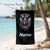 BJK FC Custom Name Printed Beach Towel Personalized Soft Towel For Swimming Beach Travel