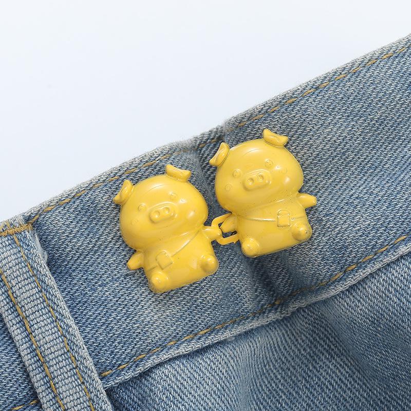 Verstellbare Bundschnalle für Schlankmacher-Jeans – Abnehmbar, Ohne Nähen, Nagelfreie Lösung.
