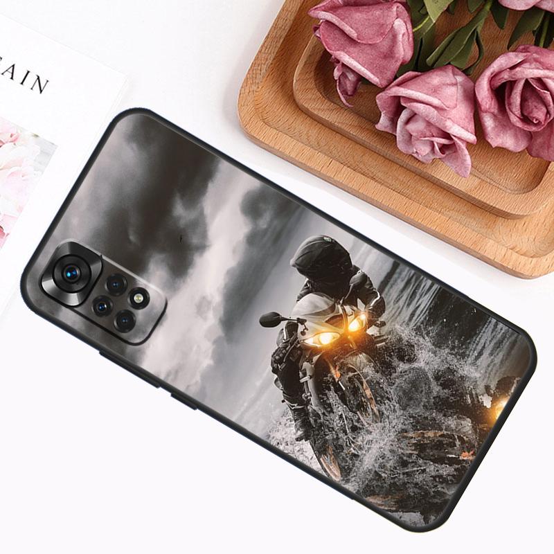 Fashion Motorcycle Man Case For Xiaomi Redmi Note 12 8 9 10 11 Pro Note 12S 11S 10S 9S 9A 9C 9T 10A 10C 12C Cover