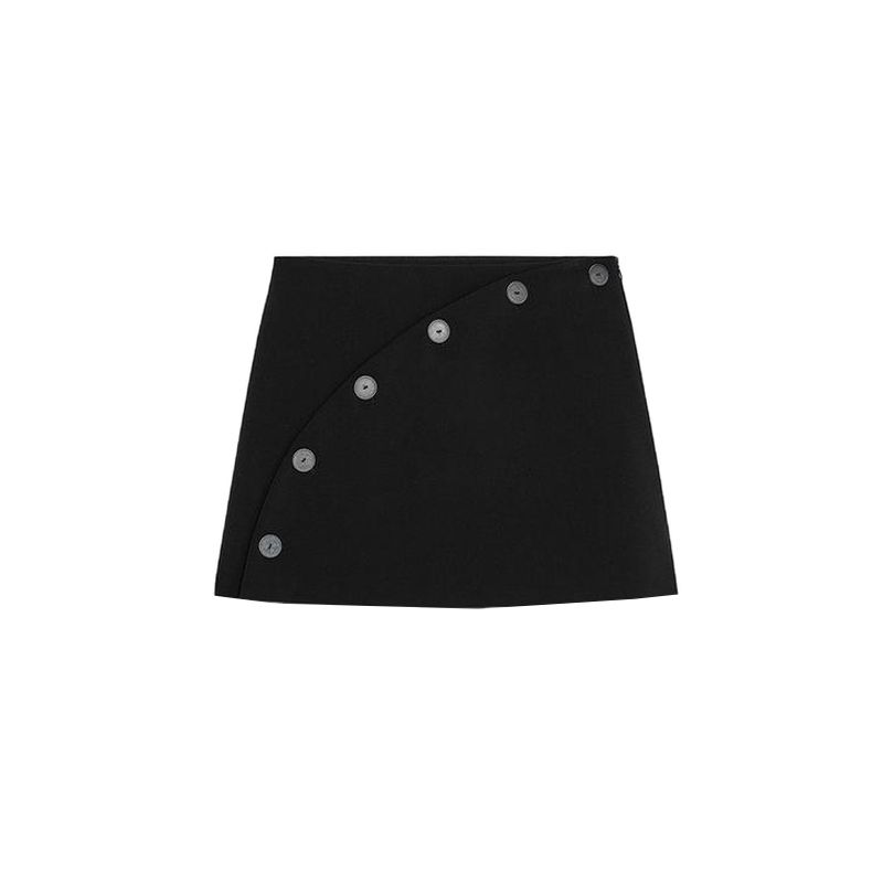 Spring and Summer New Women's Clothing American Style Minimalist Decorated Row Button Fashion City A- line Casual Culottes 2327791