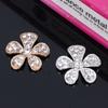 Engood 100Pcs Flower Rhinestone Buttons Vintage Sewing Trim & Embellishments Craft Buckle for Wedding Decoration DIY Hair