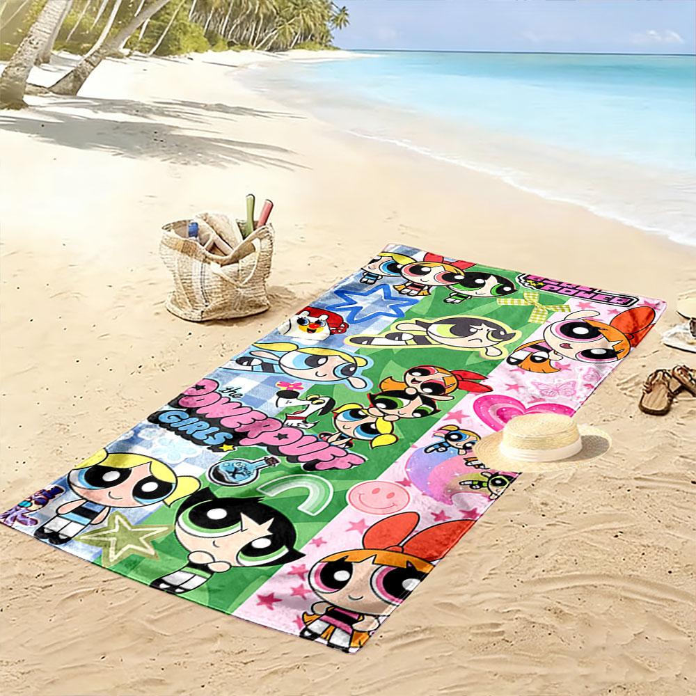 Powerpuff Girls Cartoon Towel A must-have beach towel for beach travel