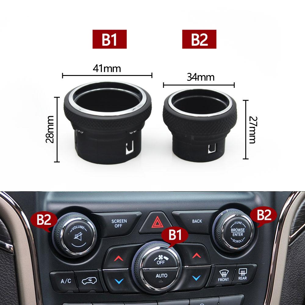Front Central Console Radio Volume Rotary Knob Air Conditioning Heater Climate Control Button Cover For Jeep Grand Cherokee WK2