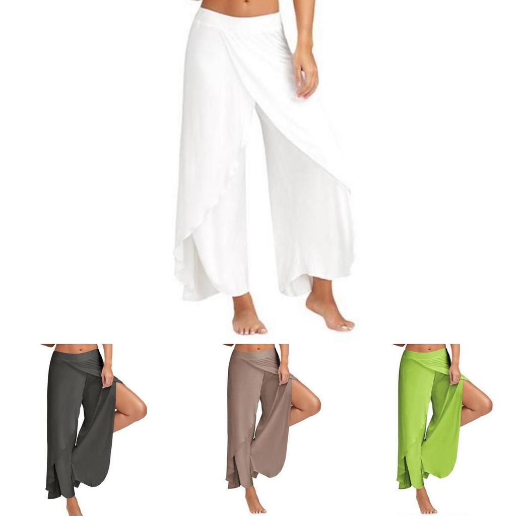 Women's Summer Casual Wide Leg Pants In Premium Quality Solid Color Design