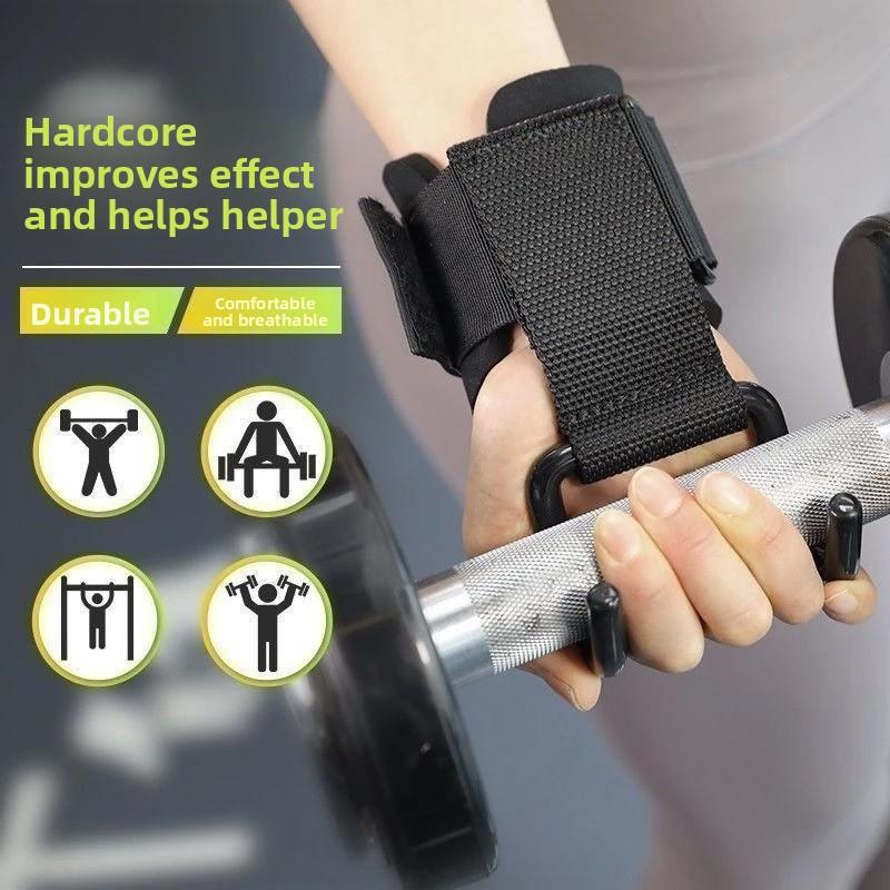 Dubbelkrok Fitness Power Hook Pull-up Hängande Horisontell Stång Handledsskydd Greppkrok Handskbälte Dödligt Dragbälte Lumbar Power Belt