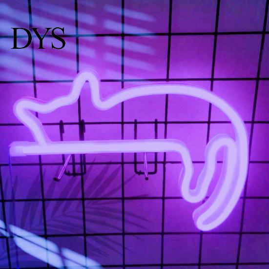 Pet Shop Decorative Sign Cat LED Neon Wall Sconce for Bedroom Decor, Cute Cartoon Animal Lamp Light, Energy Saving Living Room And Party Atmosphere