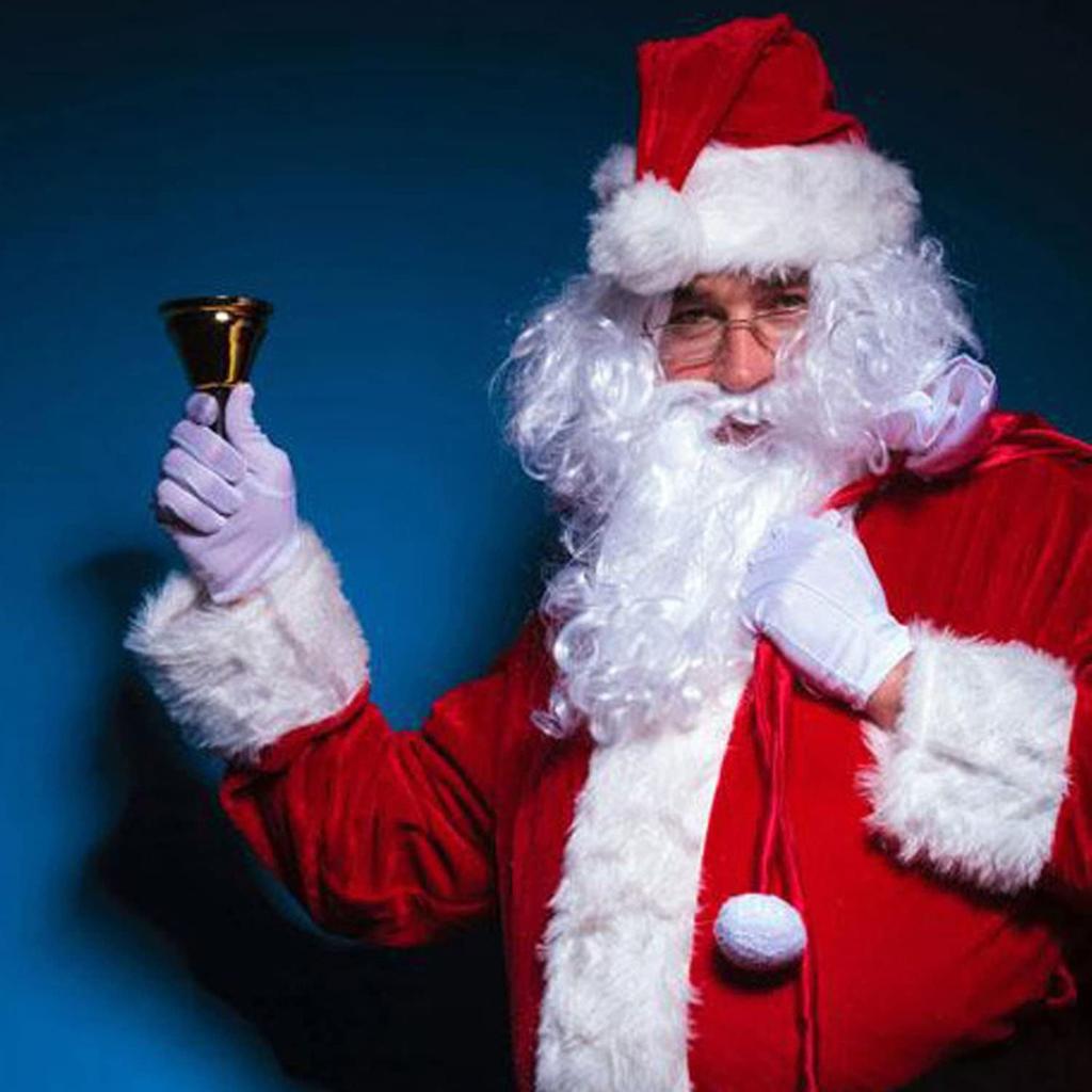 TG51863 Santa Claus Bell Metal Gold Costume Santa Claus Costume