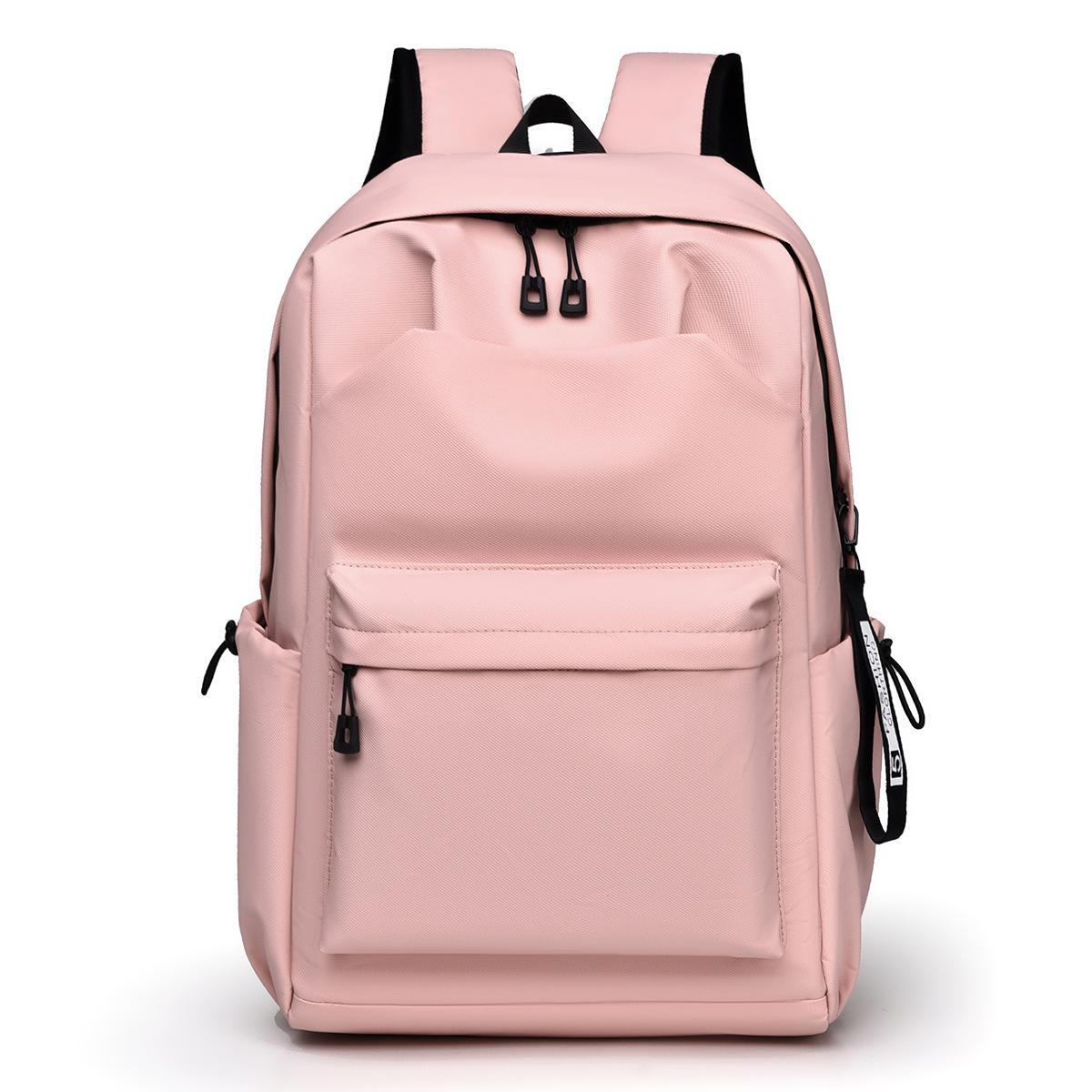 

Большой вместительный рюкзак унисекс для бизнеса, колледжа, путешествий на свежем воздухе розовый