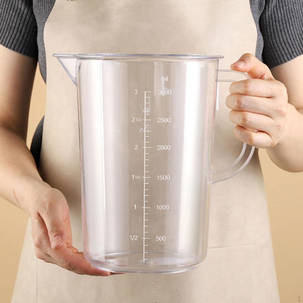 Clear Measuring Cup Set with Spout and Handle for Kitchen Use