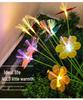 Stainless Steel LED Solar Courtyard Light - Waterproof Outdoor Fiber Optic Flower Ground Plug for Villa Garden Atmosphere