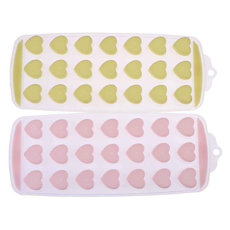 21 Holes Love Heart Shape Silicone Ice Cube Tray Diy Chocolate Fondant Mould Ice Cube Jelly Kitchen Baking Tool
